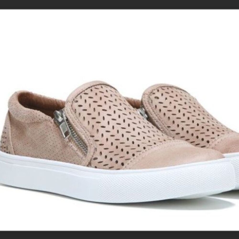 Report Alexa Grey Perforated Double Zip Comfort Slip On Sneaker Shoe Size 9.5